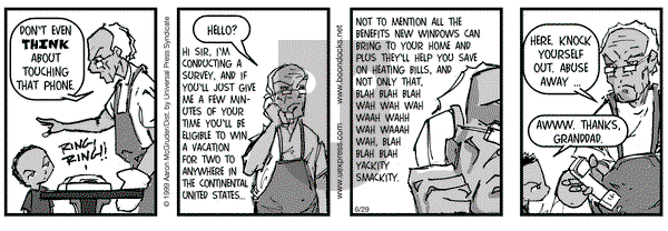The Boondocks on Friday June 29, 2001 Comic Strip