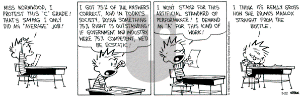 Calvin and Hobbes - Wednesday March 22, 2023 Comic Strip