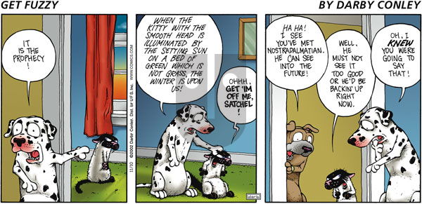 Get Fuzzy on Sunday November 10, 2002 Comic Strip