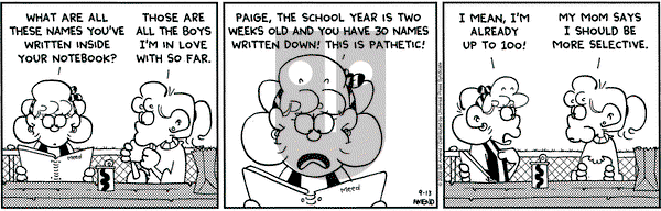 FoxTrot on Friday September 13, 2002 Comic Strip