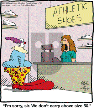 In the Bleachers on Wednesday January 10, 2018 Comic Strip