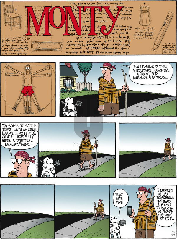 Monty on Sunday July 29, 2018 Comic Strip