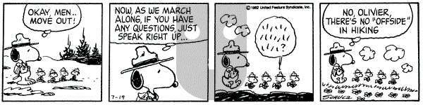 Peanuts on Monday July 19, 1982 Comic Strip