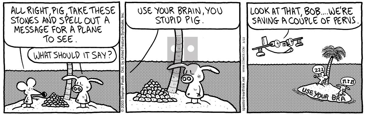 Pearls Before Swine - Saturday March 22, 2003 Comic Strip