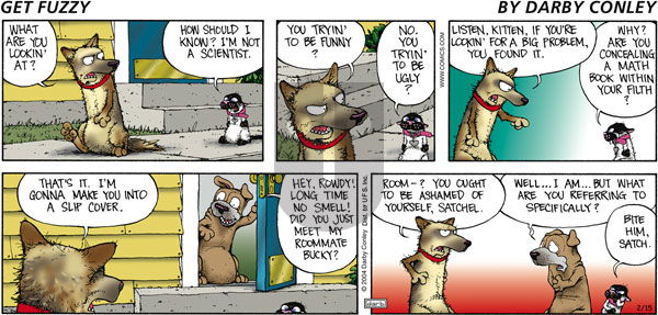 Get Fuzzy on Sunday February 15, 2004 Comic Strip