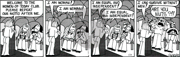 Cathy Classics on Wednesday January 12, 1977 Comic Strip