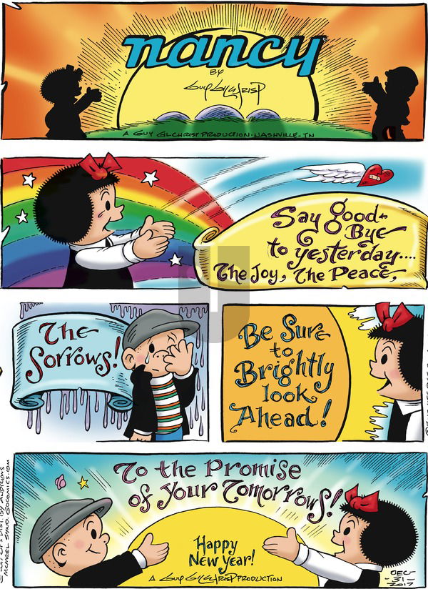 Nancy on Sunday December 31, 2017 Comic Strip