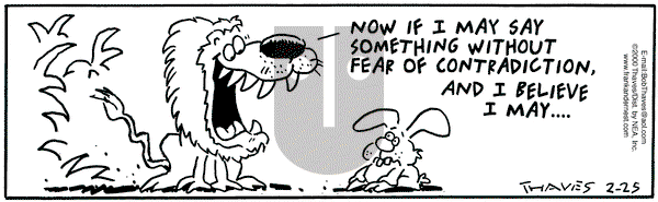 Frank and Ernest on Friday February 25, 2000 Comic Strip