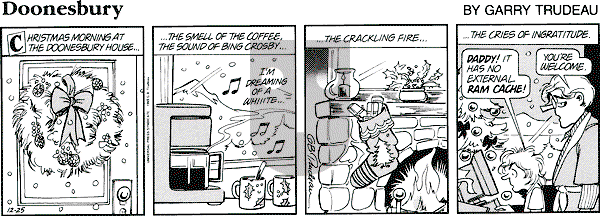 Doonesbury on Monday December 25, 1995 Comic Strip