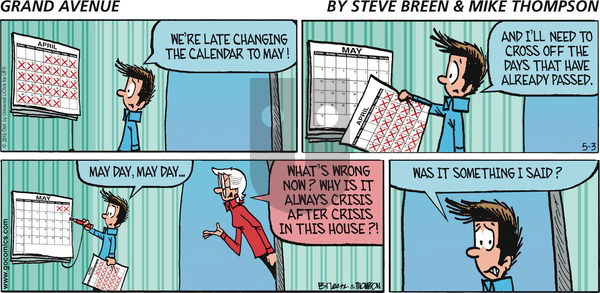 Grand Avenue - Sunday May 3, 2015 Comic Strip