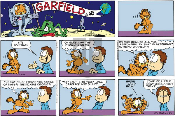 Garfield on Sunday June 23, 2002 Comic Strip