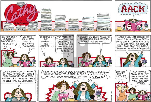 Cathy Classics on Sunday February 22, 2004 Comic Strip