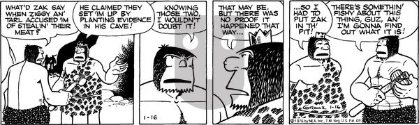 Alley Oop on Friday January 16, 1976 Comic Strip