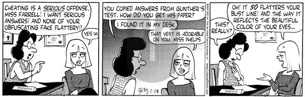 Luann on Saturday February 24, 2001 Comic Strip