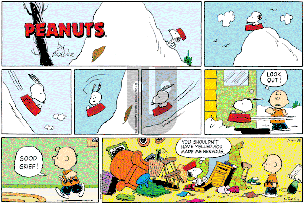 Peanuts - Sunday January 4, 1998 Comic Strip