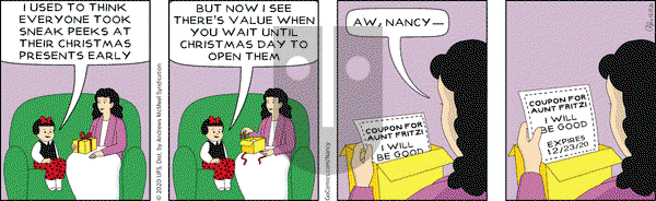 Nancy on Friday December 25, 2020 Comic Strip
