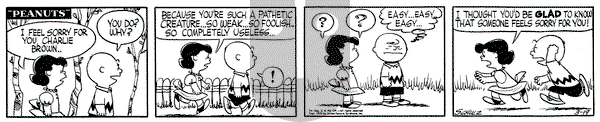Peanuts on Saturday March 19, 1955 Comic Strip