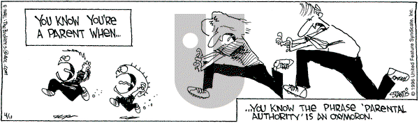 The Buckets on Thursday April 11, 1996 Comic Strip