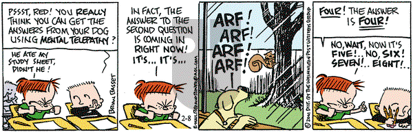 Red and Rover on Thursday February 8, 2001 Comic Strip