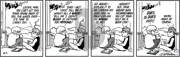 Doonesbury on Monday June 2, 1975 Comic Strip