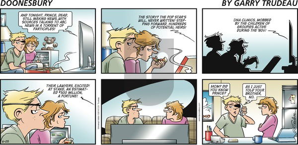 Doonesbury on Sunday June 5, 2016 Comic Strip