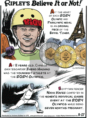 Ripley's Believe It or Not - Tuesday August 27, 2024 Comic Strip