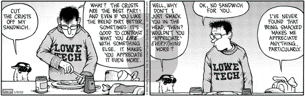 Get Fuzzy on Friday January 5, 2001 Comic Strip
