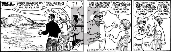 Alley Oop on Thursday April 23, 1970 Comic Strip