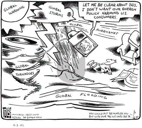 Tom Toles on Monday April 2, 2001 Comic Strip