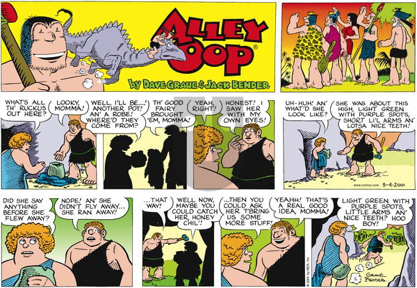 Alley Oop on Sunday March 4, 2001 Comic Strip