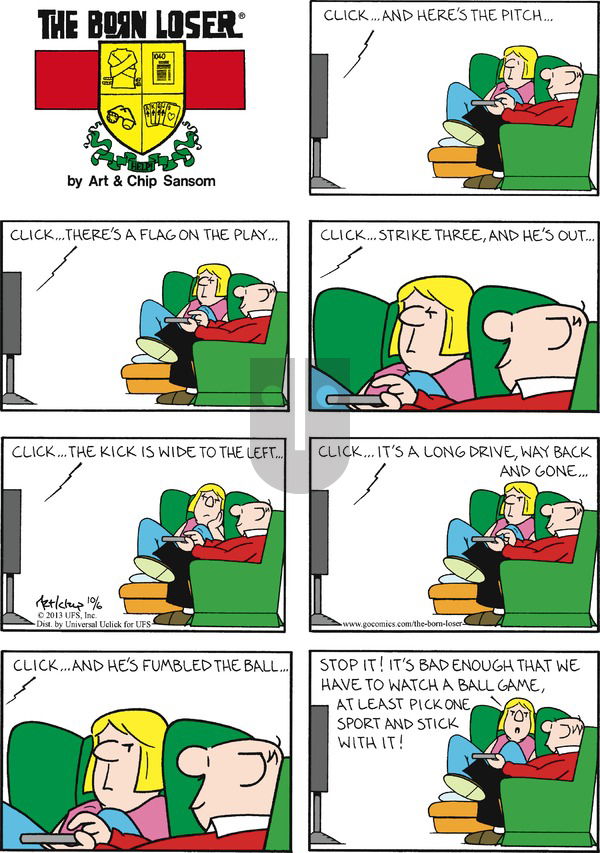 The Born Loser on Sunday October 6, 2013 Comic Strip