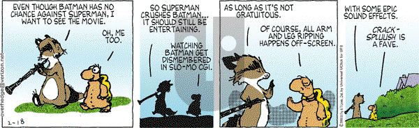 Over the Hedge on Thursday February 18, 2016 Comic Strip