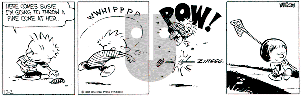 Calvin and Hobbes on Thursday October 2, 1986 Comic Strip