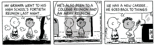 Peanuts on Wednesday May 25, 1988 Comic Strip