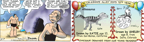 Alley Oop on Saturday February 7, 2009 Comic Strip