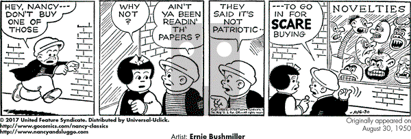 Nancy Classics on Wednesday August 30, 2017 Comic Strip