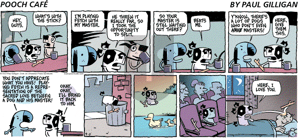 Pooch Cafe on Sunday September 2, 2007 Comic Strip