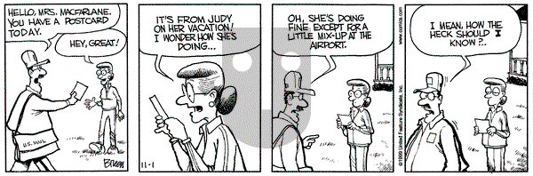 Grand Avenue on Monday November 1, 1999 Comic Strip