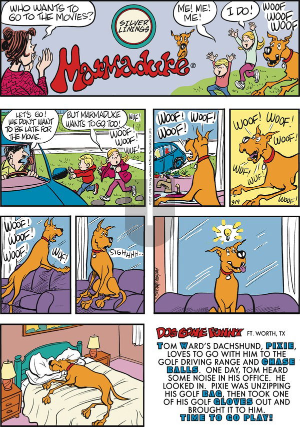 Marmaduke on Sunday March 14, 2021 Comic Strip