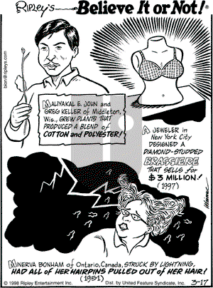 Ripley's Believe It or Not on Tuesday March 17, 1998 Comic Strip