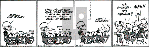 Doonesbury on Wednesday December 30, 1970 Comic Strip