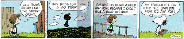 Peanuts on Friday January 18, 2002 Comic Strip