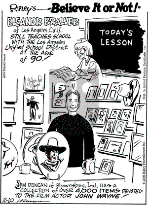 Ripley's Believe It or Not on Tuesday February 10, 2004 Comic Strip