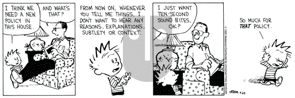 Calvin and Hobbes on Tuesday April 28, 1992 Comic Strip