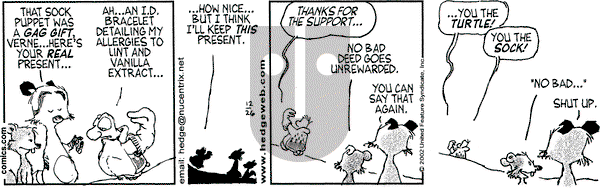 Over the Hedge on Thursday December 26, 2002 Comic Strip