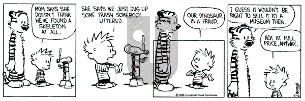 Calvin and Hobbes on Thursday May 12, 1988 Comic Strip
