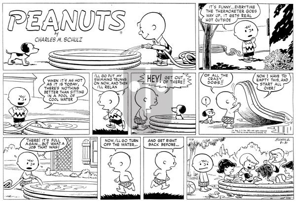 Peanuts on Sunday August 31, 1952 Comic Strip