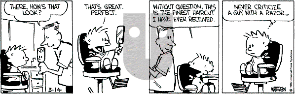 Calvin and Hobbes - Friday March 14, 1986 Comic Strip