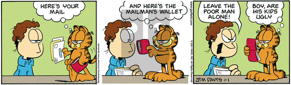 Garfield - Monday January 1, 2001 Comic Strip