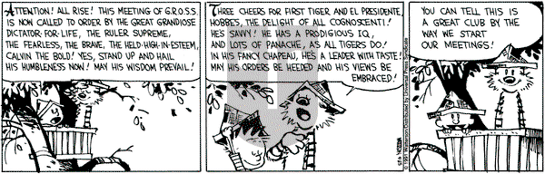 Calvin and Hobbes - Monday April 25, 2011 Comic Strip
